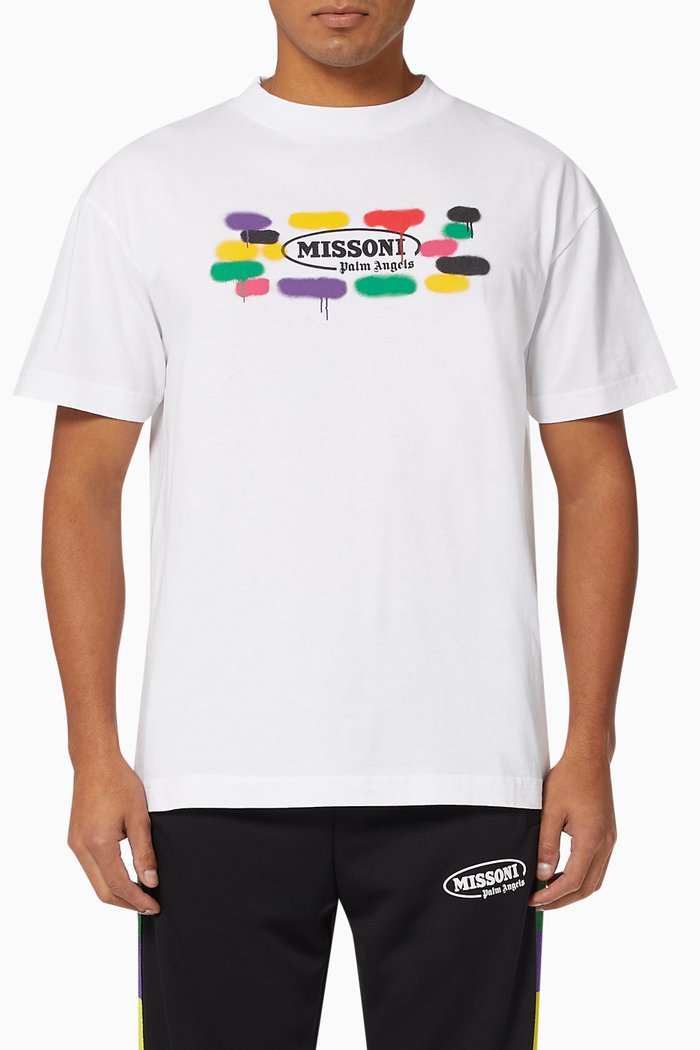 x Missoni Sport T-shirt in Cotton Jersey, White