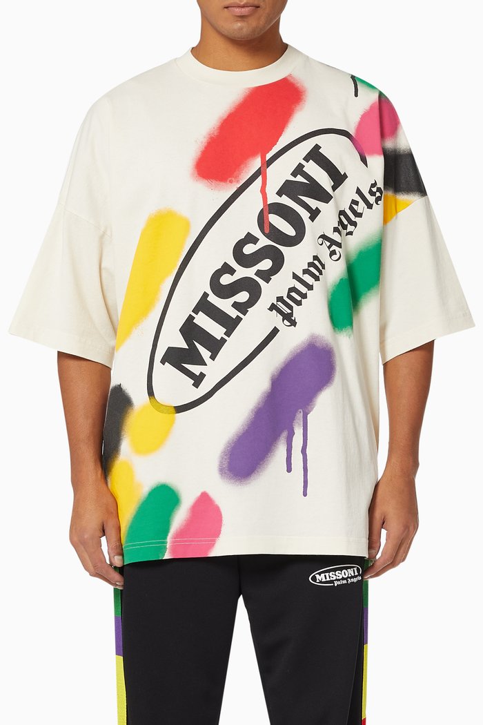 

x Missoni Sport Oversized T-shirt in Cotton Jersey, White