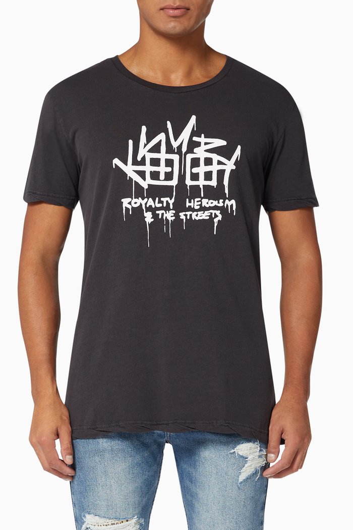 

Royalty Seeing Lines T-shirt in Cotton Jersey, Black