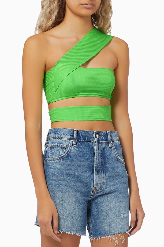 

Bandage Neck Top in ECOVERO™, Green