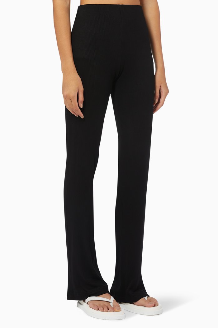 High Waist Pants in ECOVERO™, Black