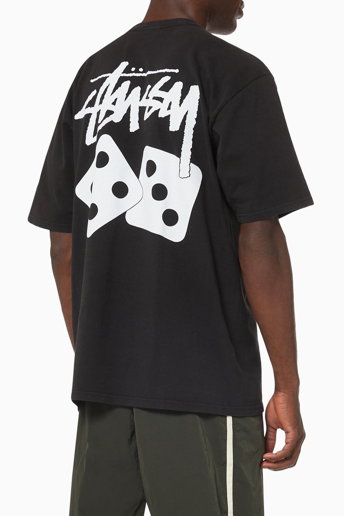

Dice T-shirt in Dyed Cotton Jersey, Black