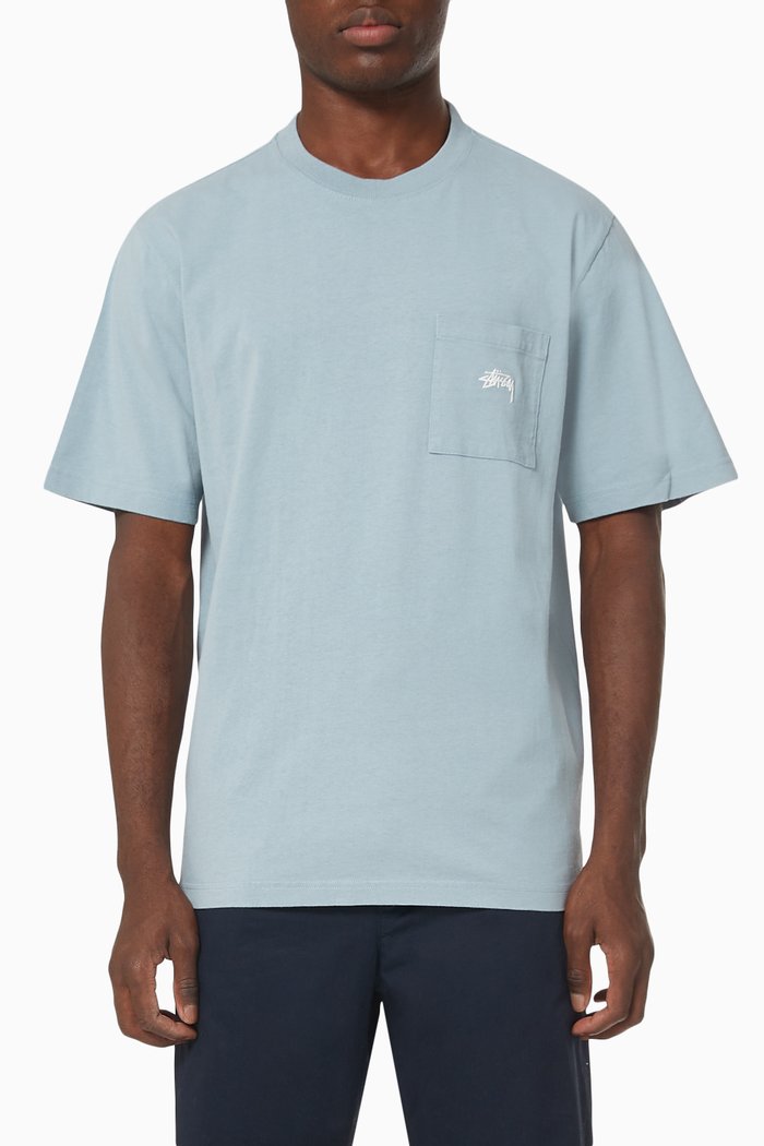 8 Ball Pocket T-shirt in Cotton Jersey, Blue
