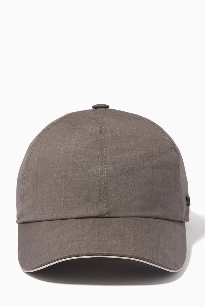 

Baseball Cap in Smooth Fabric, Grey
