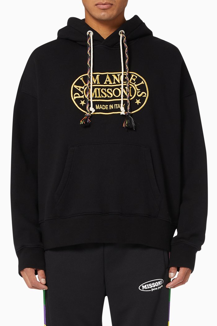

x Missoni Heritage Hoodie in Cotton Jersey, Black