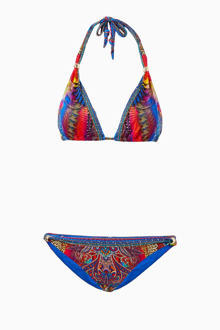 

Psychedelica Ball Bikini Set in Recycled Nylon, Blue