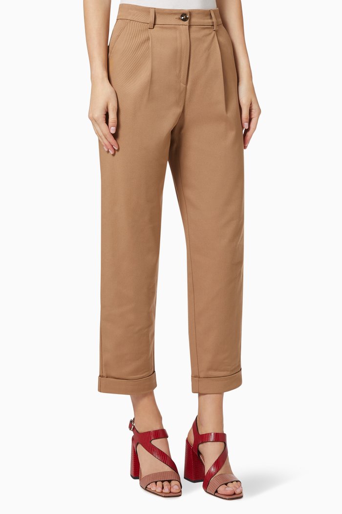 

Ermanno Trousers in Cotton Twill, Brown