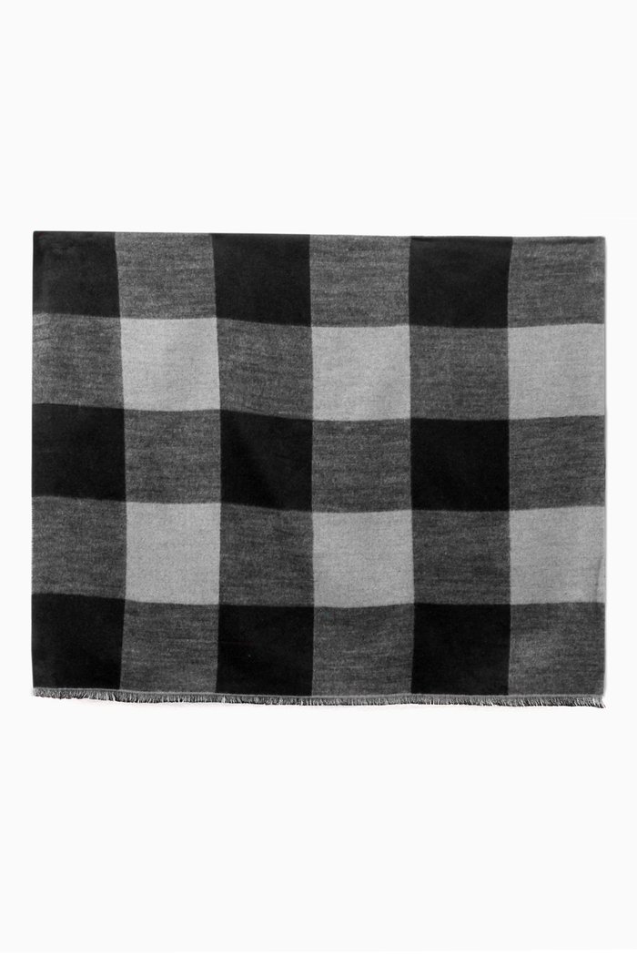 

Efeso Gingham Check Stole, White
