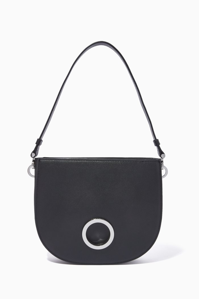 

Luna Hobo Bag in Leather, Black