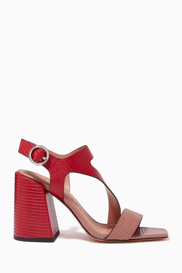 

Agelica Colour Block Heeled Sandals, Red