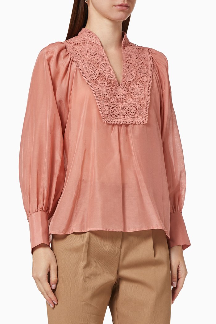 

Albenga Puffed Sleeve Blouse, Pink