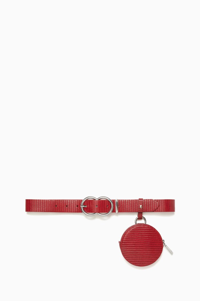 

Cairo Belt with Micro Dot Bag in Faux Leather, Red