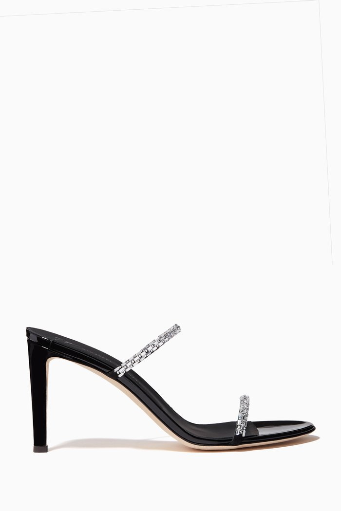 

Mauritia 85 Sandals in Patent Leather, Black