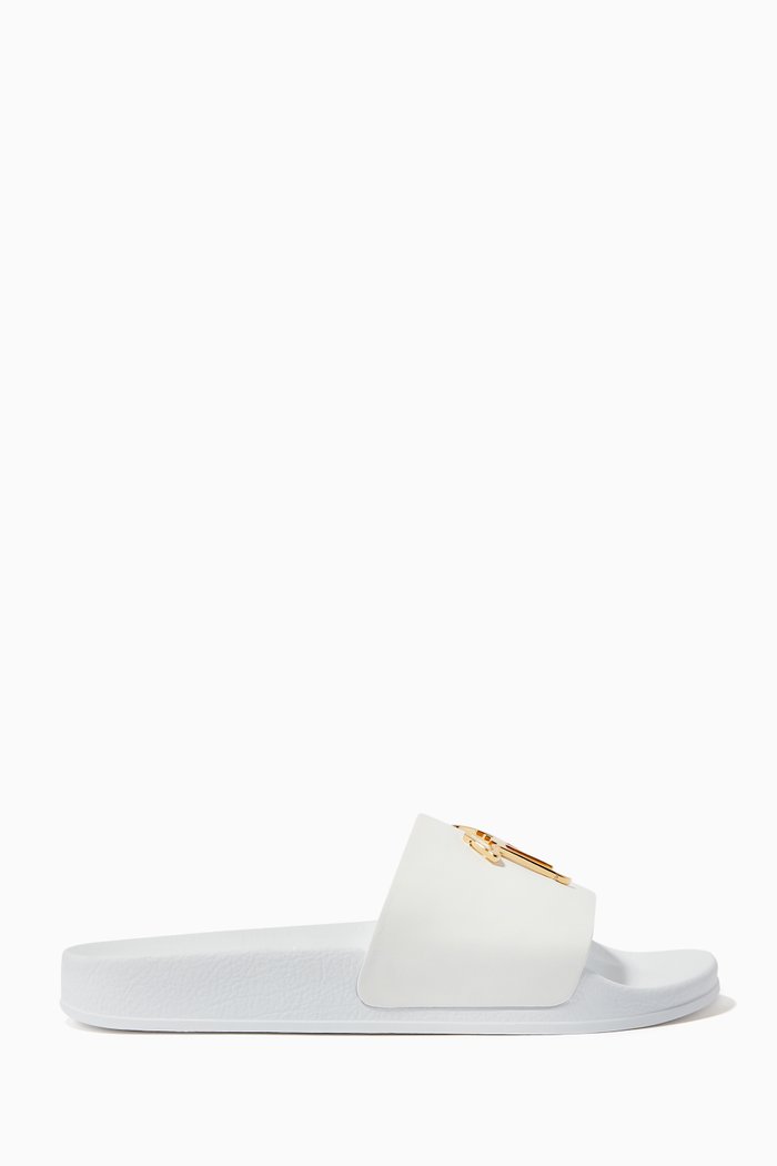 

Brett Slides in Leather, White