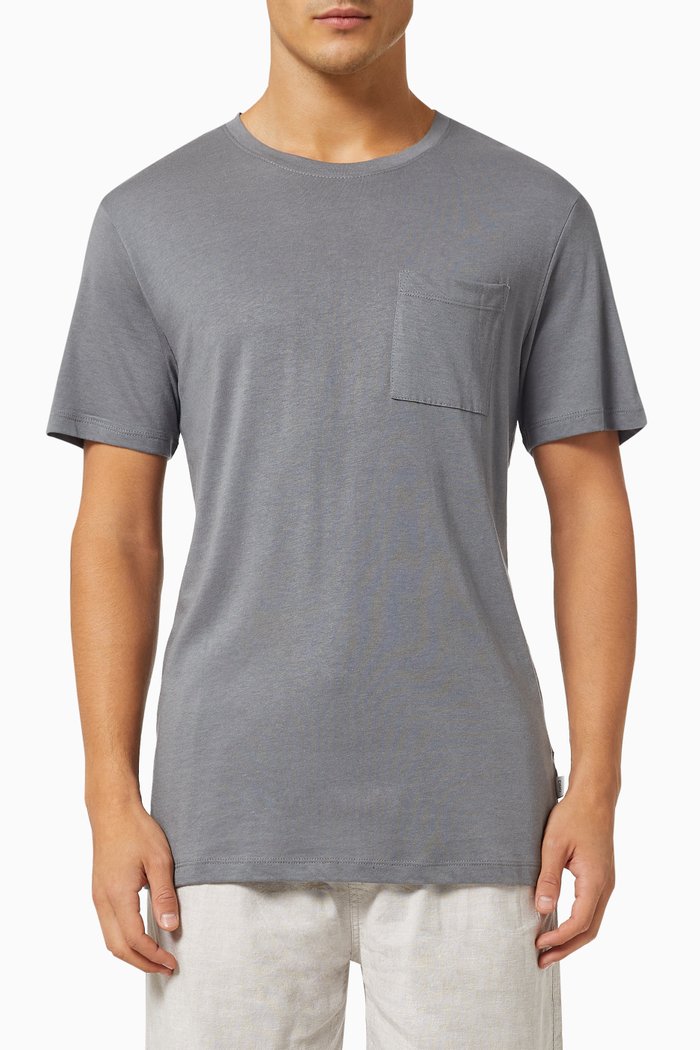 

Crew Pocket T-shirt in Jersey, Grey