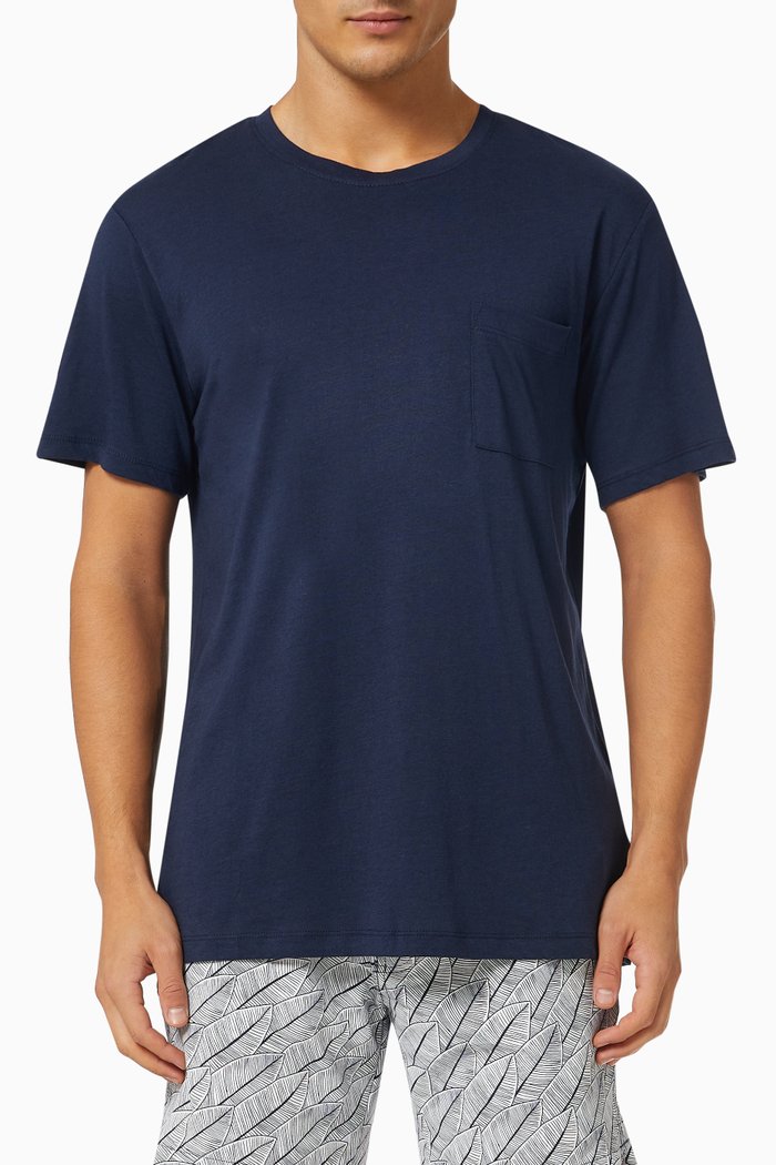 

Crew Pocket T-shirt in Jersey, Blue