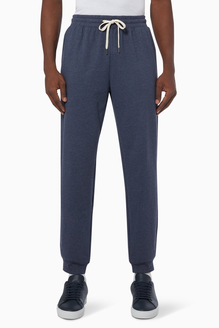

Heathered Joggers in French Terry, Blue