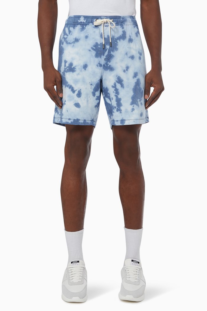 

Cloud Tie Dye Shorts in Tri-blend Fleece, Blue