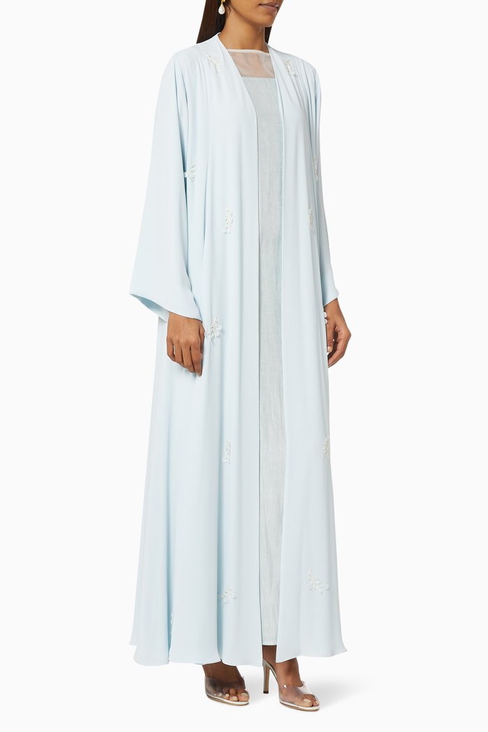 

A-line Abaya Set in Chiffon, Blue