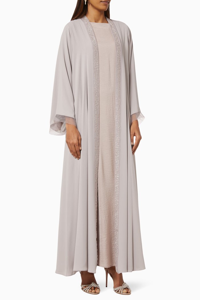 

A-line Abaya Set in Chiffon, Pink