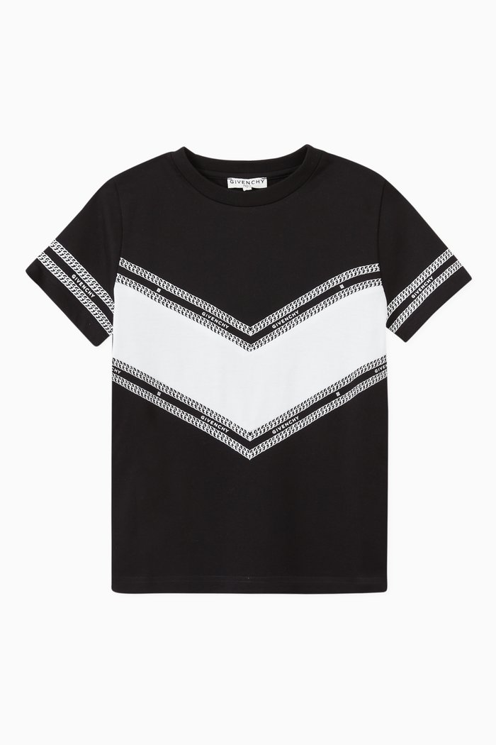 

Chain Print T-shirt in Jersey, Black