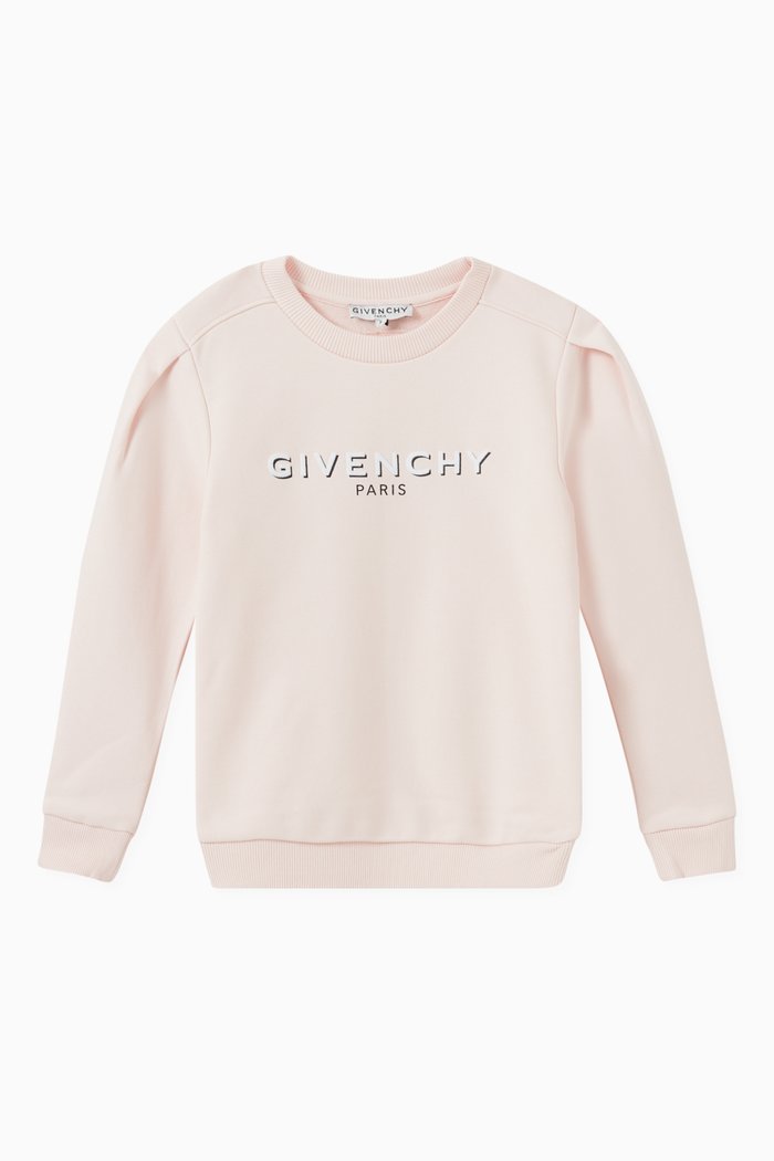 Logo Sweatshirt in Cotton-blend Fleece, Pink