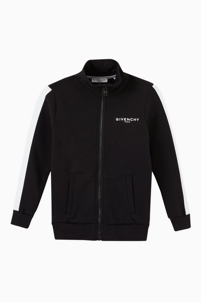 

Logo Track Jacket in Jersey, Black