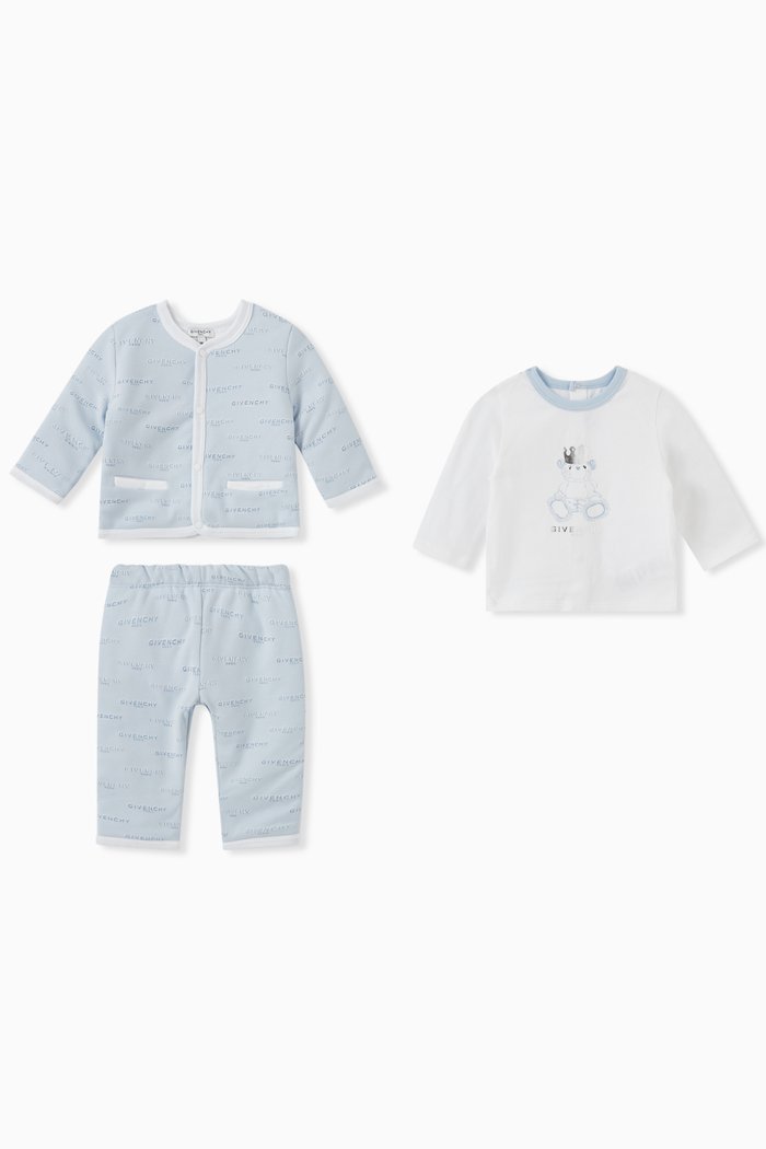 

Teddy Gift Set in Cotton, Blue