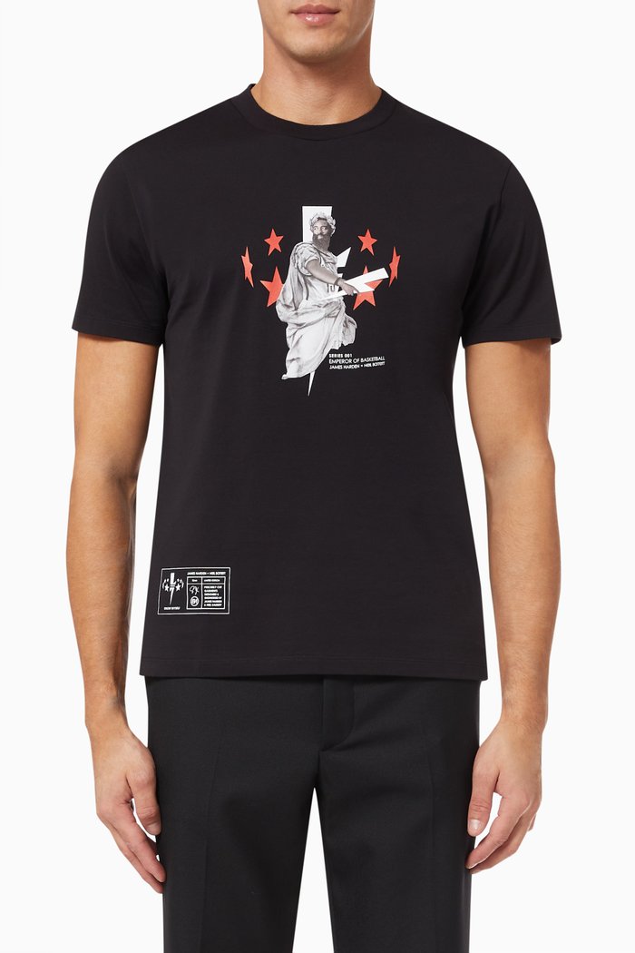 

x James Harden Emperor of Basketball T-shirt in Jersey, Black