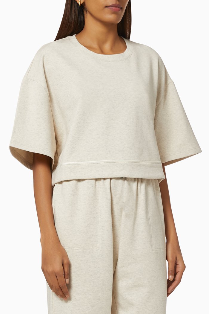 

Fenton Crop Top in Cotton Sweat, Neutral