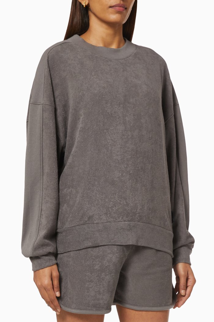 

Lyle Top in Cotton Terry, Grey