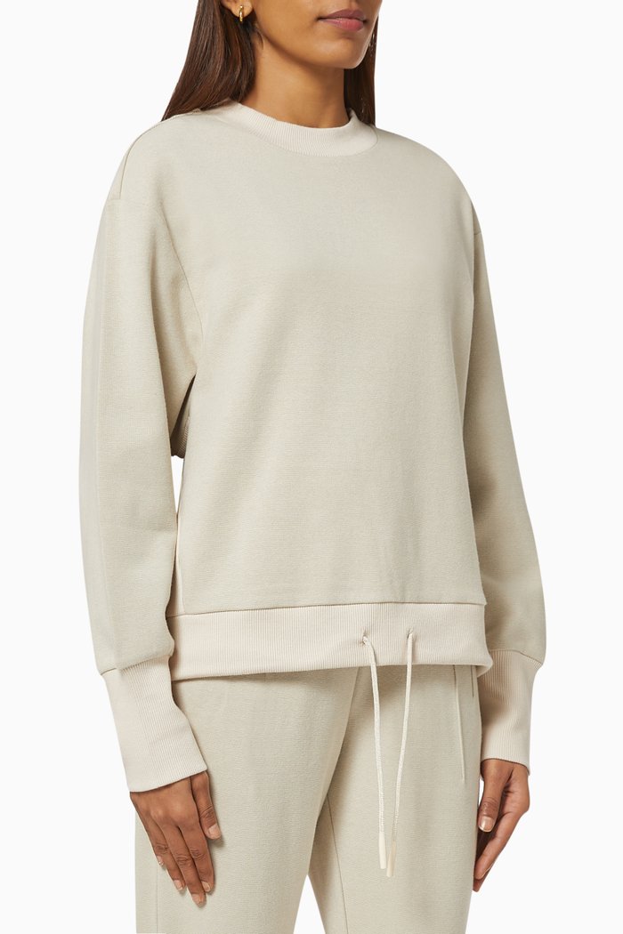 

Edith Sweatshirt in Ribbed Pique, Grey