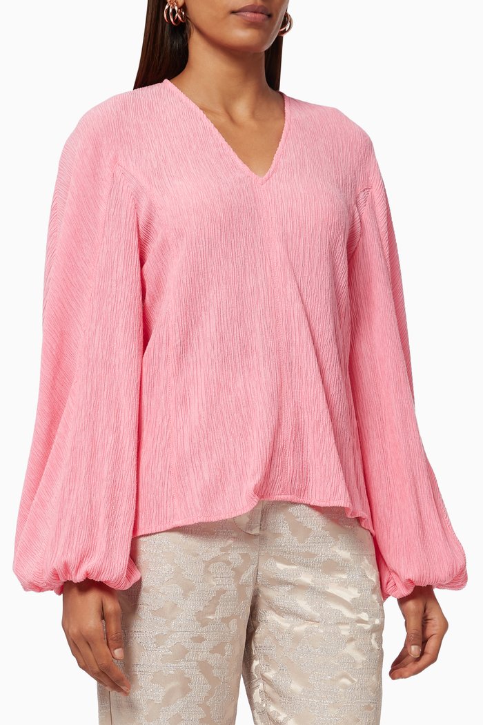 

Ida Blouse in Crinkled Tencel™ Lyocell, Pink