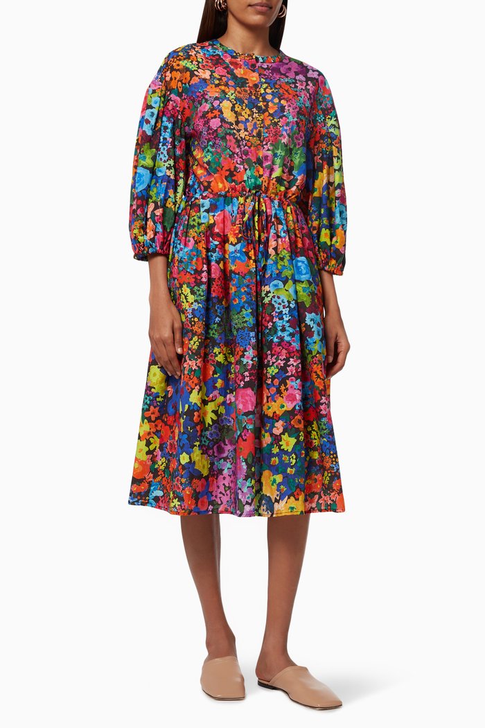 

India Oversized Dress in TENCEL™ Lyocell Blend, Multicolour