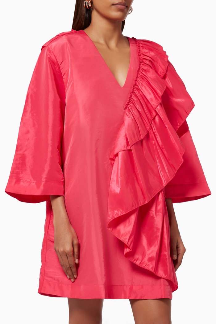 

Marina Oversized Dress in Taffeta, Pink