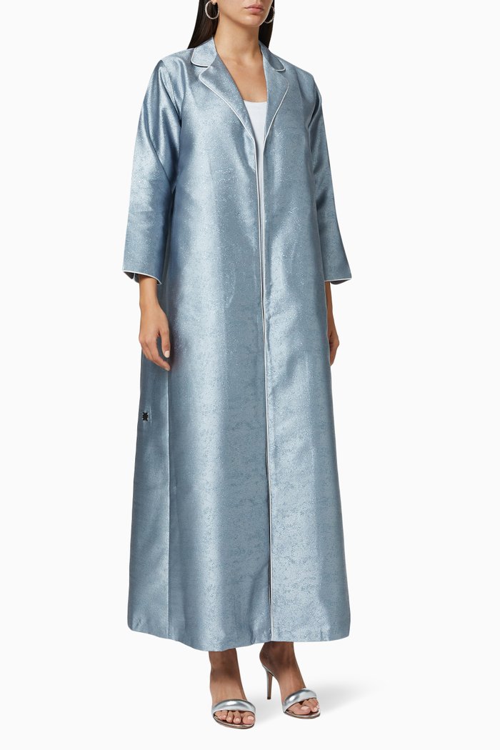 

Collar Abaya in Satin, Blue