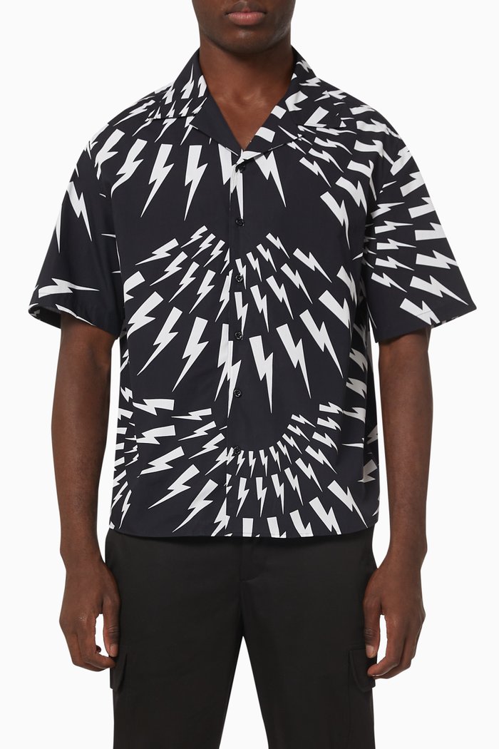 

Crazy Bolts Shirt in Poplin, Black