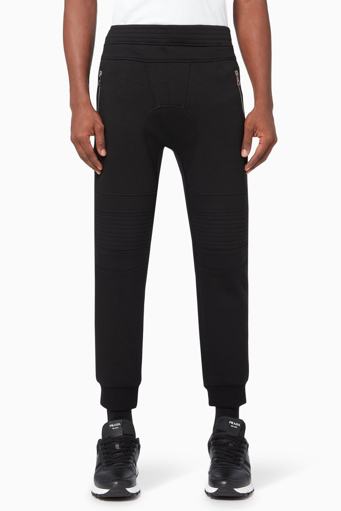 

Biker Sweatpants in Doubled Bonded Fleece, Black