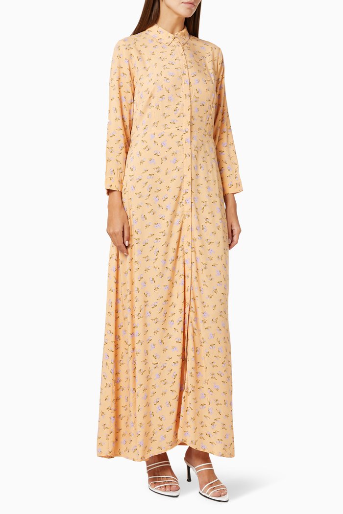 Yaslunala Dress in Viscose, Gold