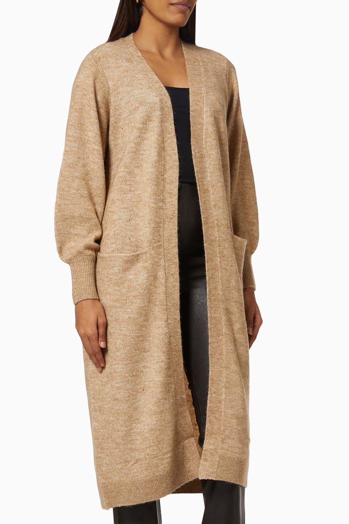 

Yacalli Cardigan in Recycled Polyester Knit, Neutral