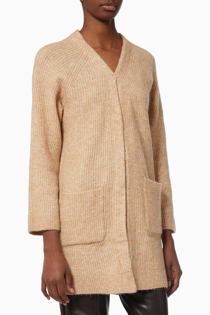

Yasalva Knitted Cardigan in Recycled Polyester, Brown