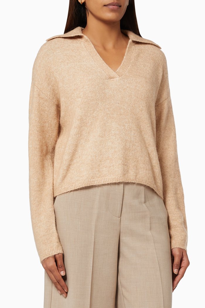 

Yasnorus Knitted Pullover in Recycled Polyester, Neutral