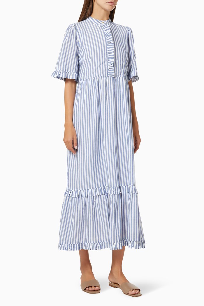 

Yasmonira Dress in Cotton, Blue