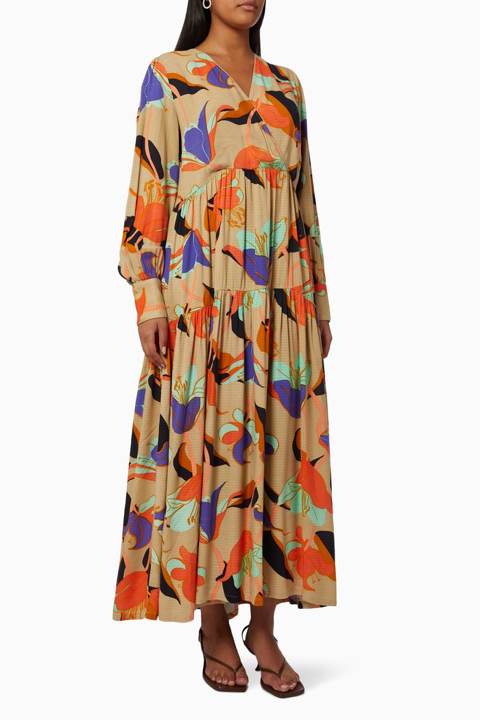 

Yaserola Maxi Dress in Viscose, Multicolour