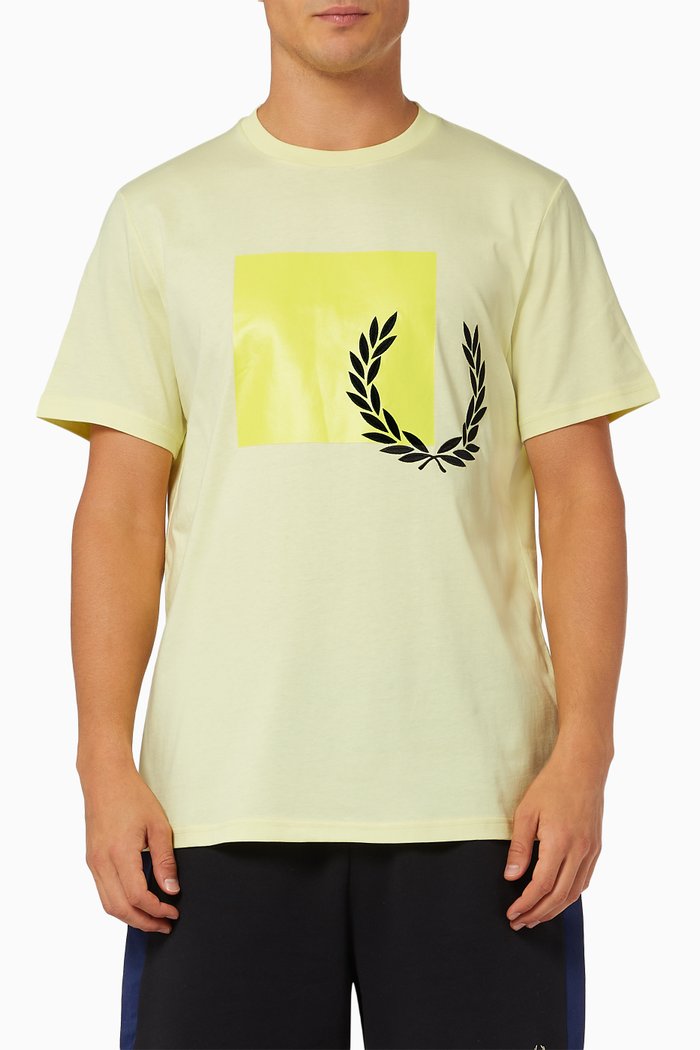 

Tonal Graphic T-shirt in Cotton, Yellow