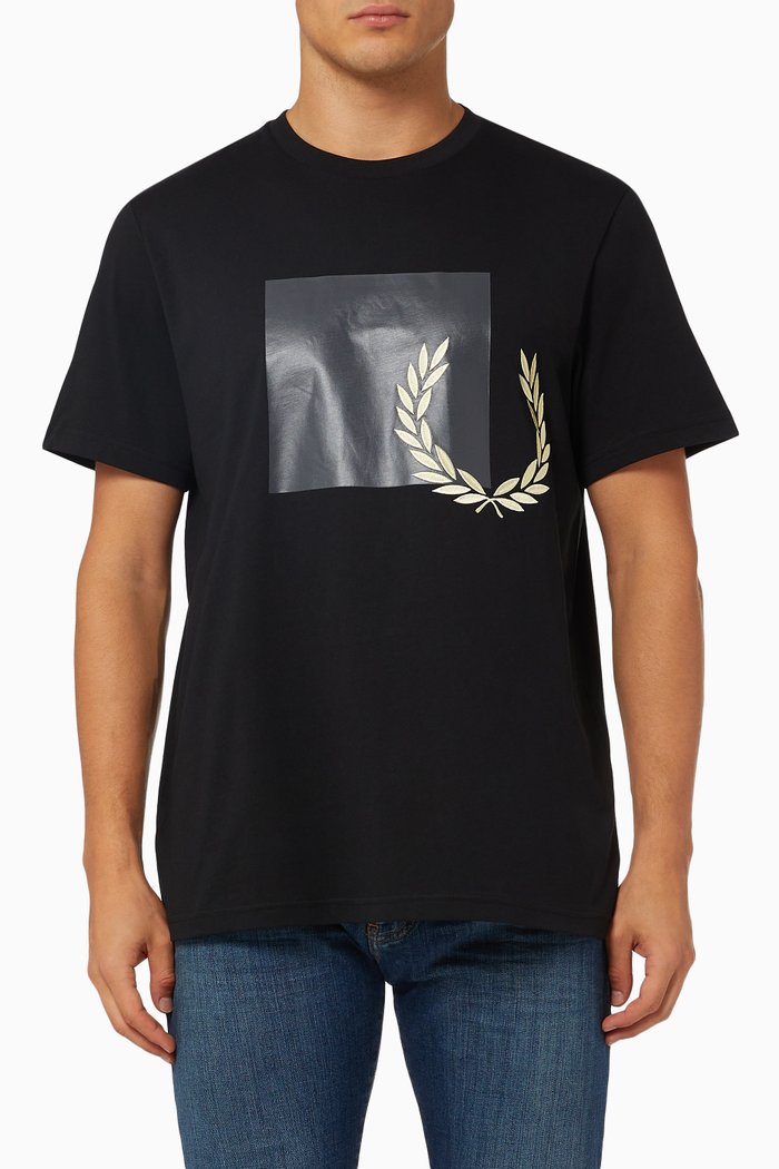 

Tonal Graphic T-shirt in Cotton, Black
