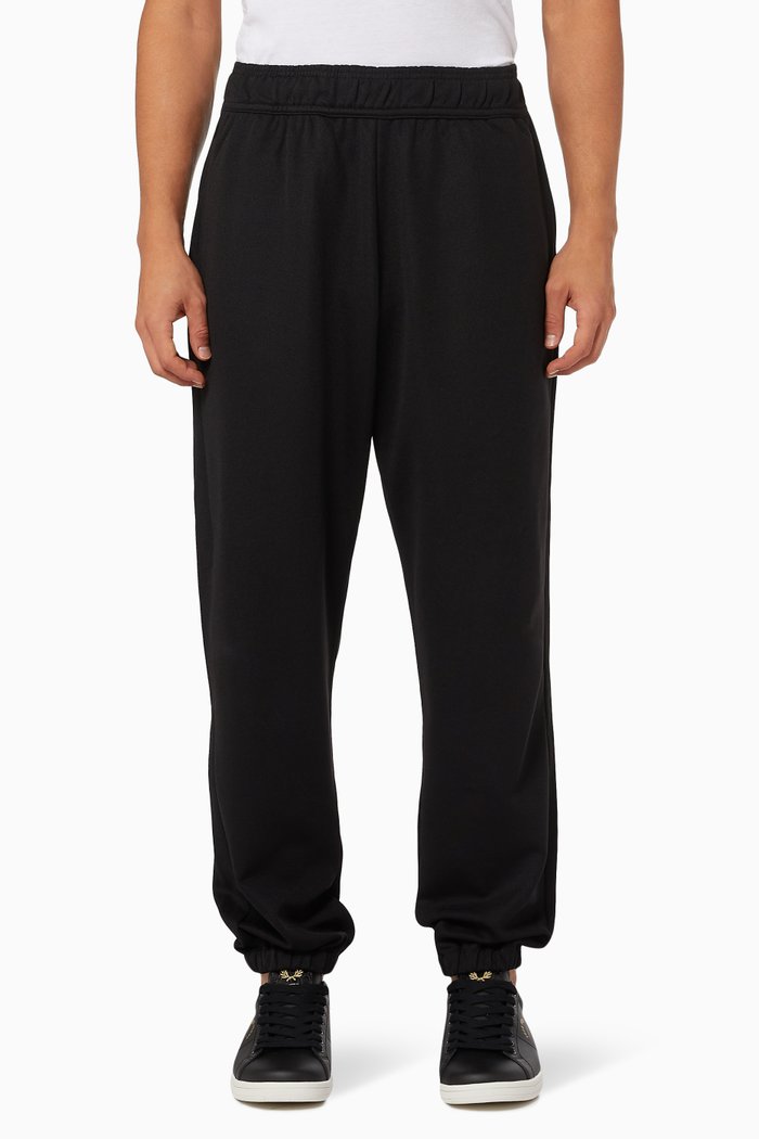 

Drawstring Sweat Pants in Cotton Blend, Black