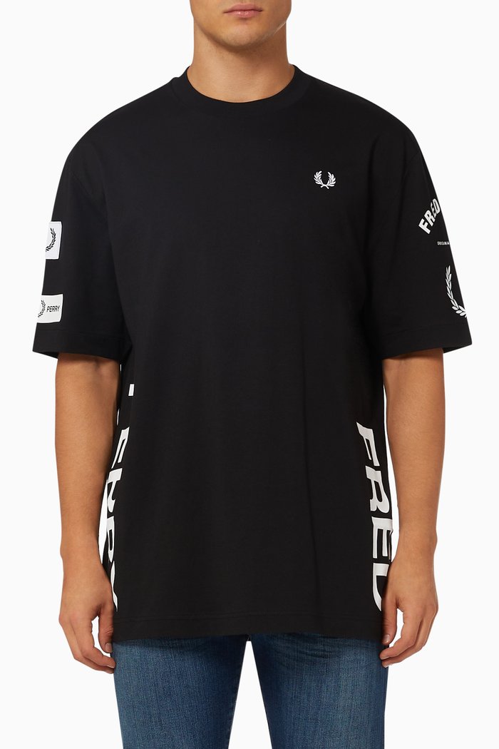 

Bold Branding T-shirt in Cotton, Black