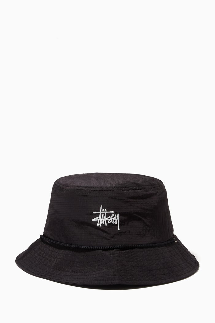 

Logo Boonie Bucket Hat in Ripstop, Black