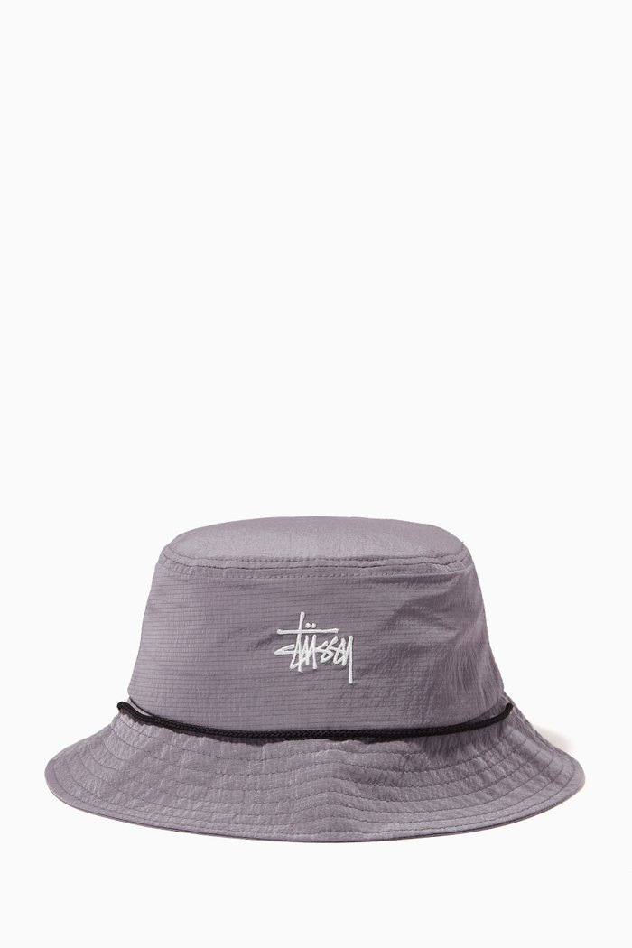 Logo Boonie Bucket Hat in Ripstop, Purple